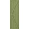 Ekena Millwork Americraft 5-Board Wood 2 Equal Panel Frmd Board-n-Batten Shutters w/Dbl Z-Bar, ARW102BF518X49MGH, PR ARW102BF518X49MGH - alternate 9